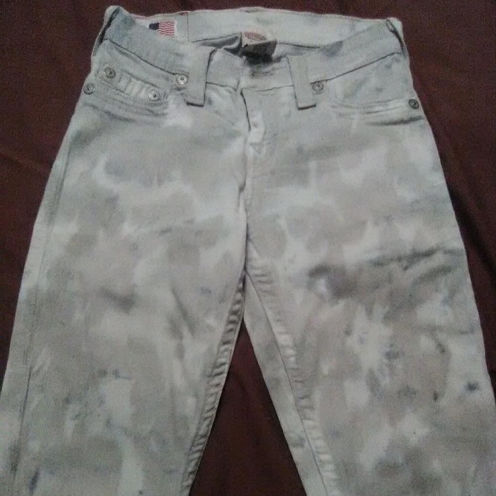 Stone wash mint conditioned jeans